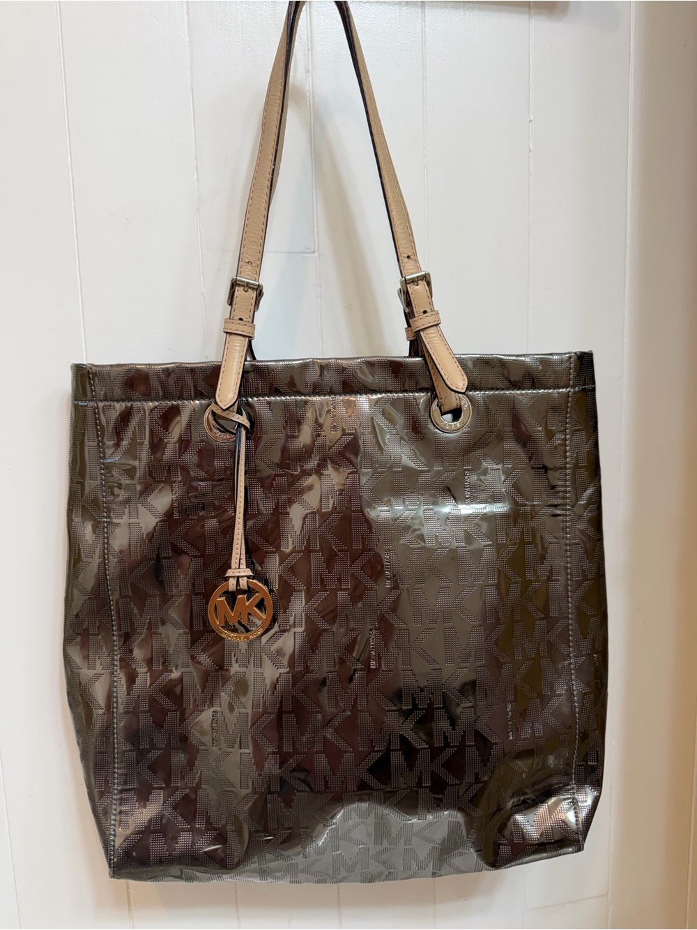 NWOT Michael Kors bronze metallic tote